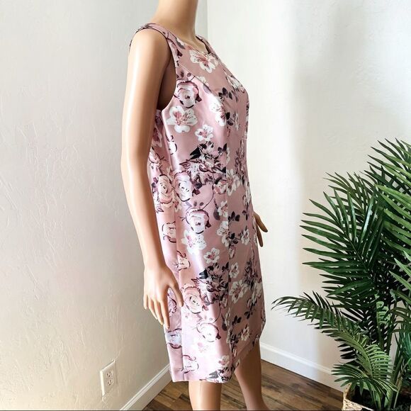 JM Studio by John Meyer Mauve Floral Sheath Dress Size 6 NWT - Picture 3 of 10
